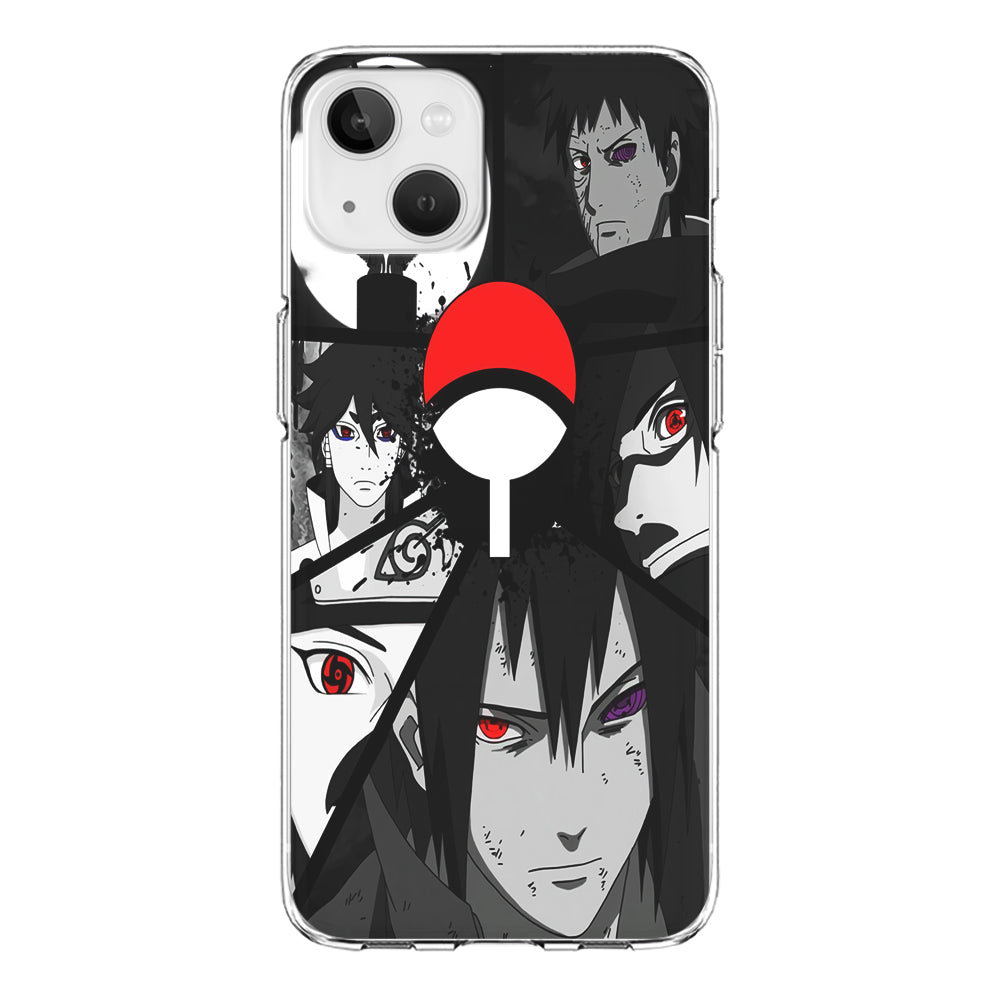 Naruto Uchiha Clan iPhone 14 Case-Phone Case-Clear Soft Case-Altracase