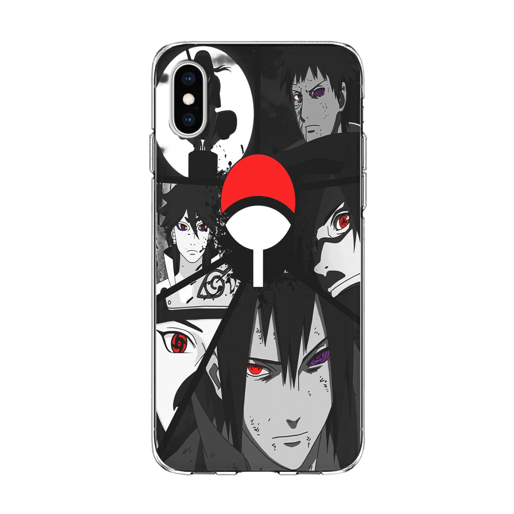 Naruto Uchiha Clan iPhone Xs Case-Phone Case-Clear Soft Case-Altracase