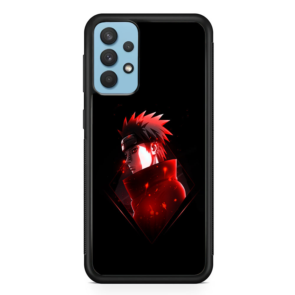 Naruto Yahiko Art Samsung Galaxy A32 Case-Phone Case-Rubber Black (2D Case)-Altracase