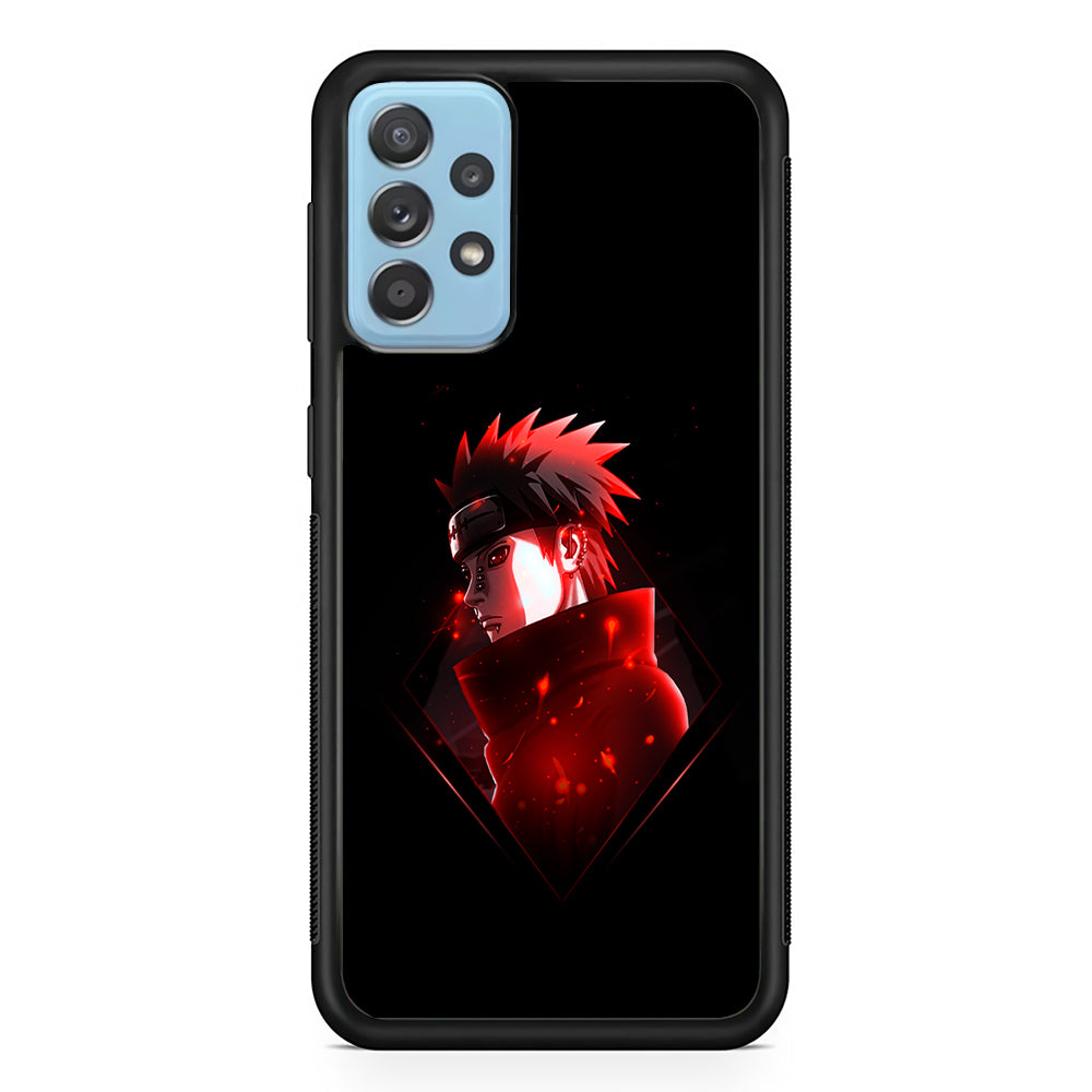 Naruto Yahiko Art Samsung Galaxy A72 Case-Phone Case-Rubber Black (2D Case)-Altracase