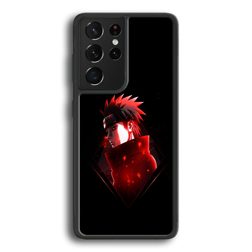 Naruto Yahiko Art Samsung Galaxy S21 Ultra Case-Phone Case-Rubber Black (2D Case)-Altracase