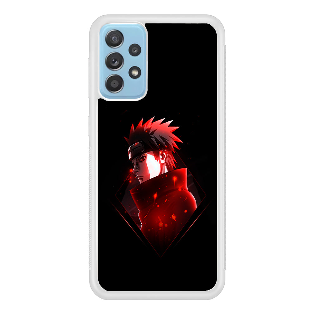 Naruto Yahiko Art Samsung Galaxy A72 Case-Phone Case-Rubber White (2D Case)-Altracase