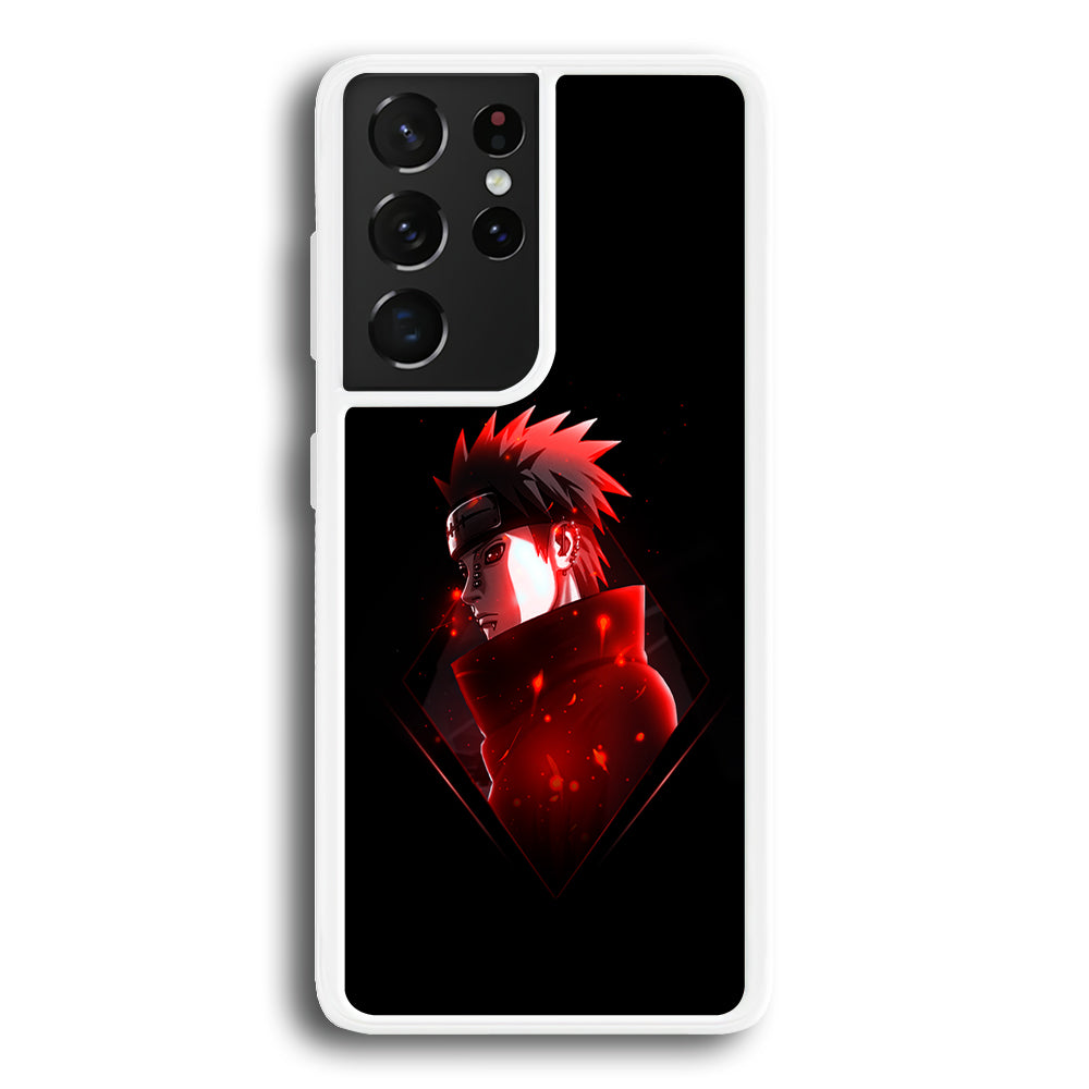Naruto Yahiko Art Samsung Galaxy S21 Ultra Case-Phone Case-Rubber White (2D Case)-Altracase