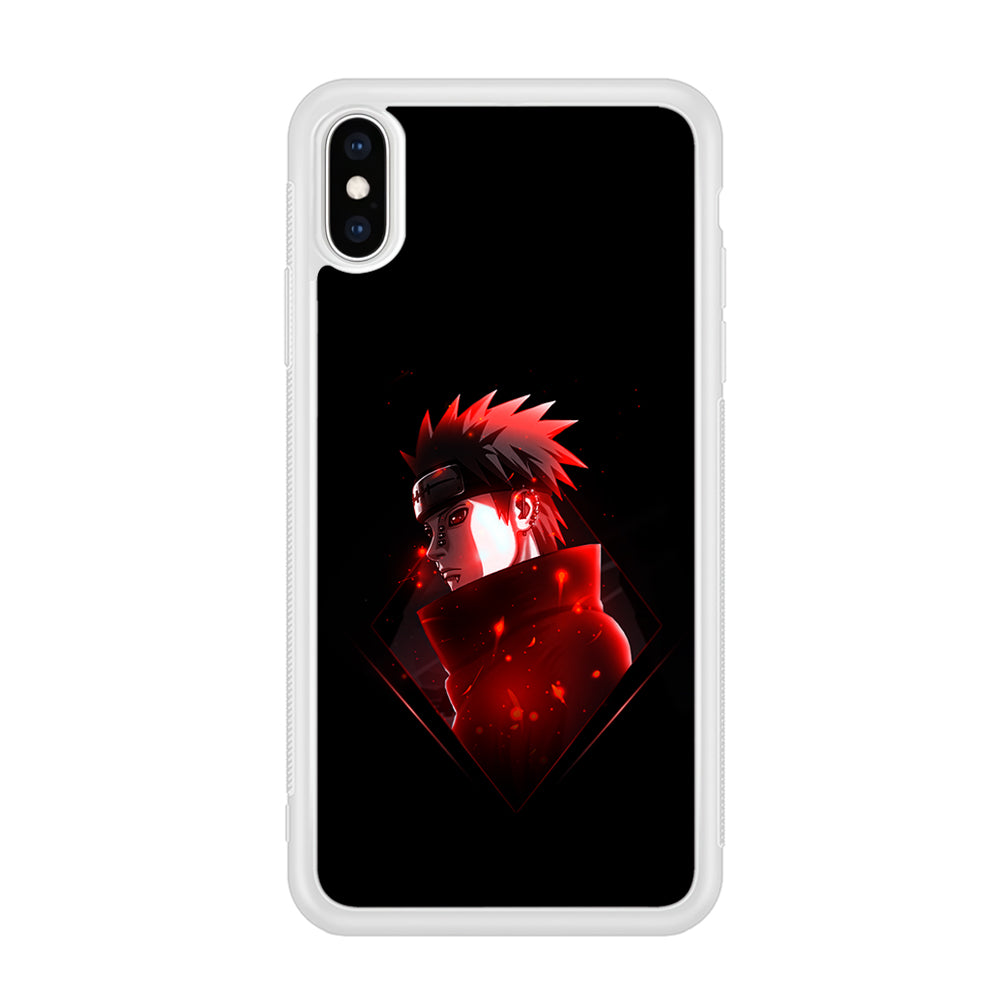 Naruto Yahiko Art iPhone Xs Case-Phone Case-Rubber White (2D Case)-Altracase