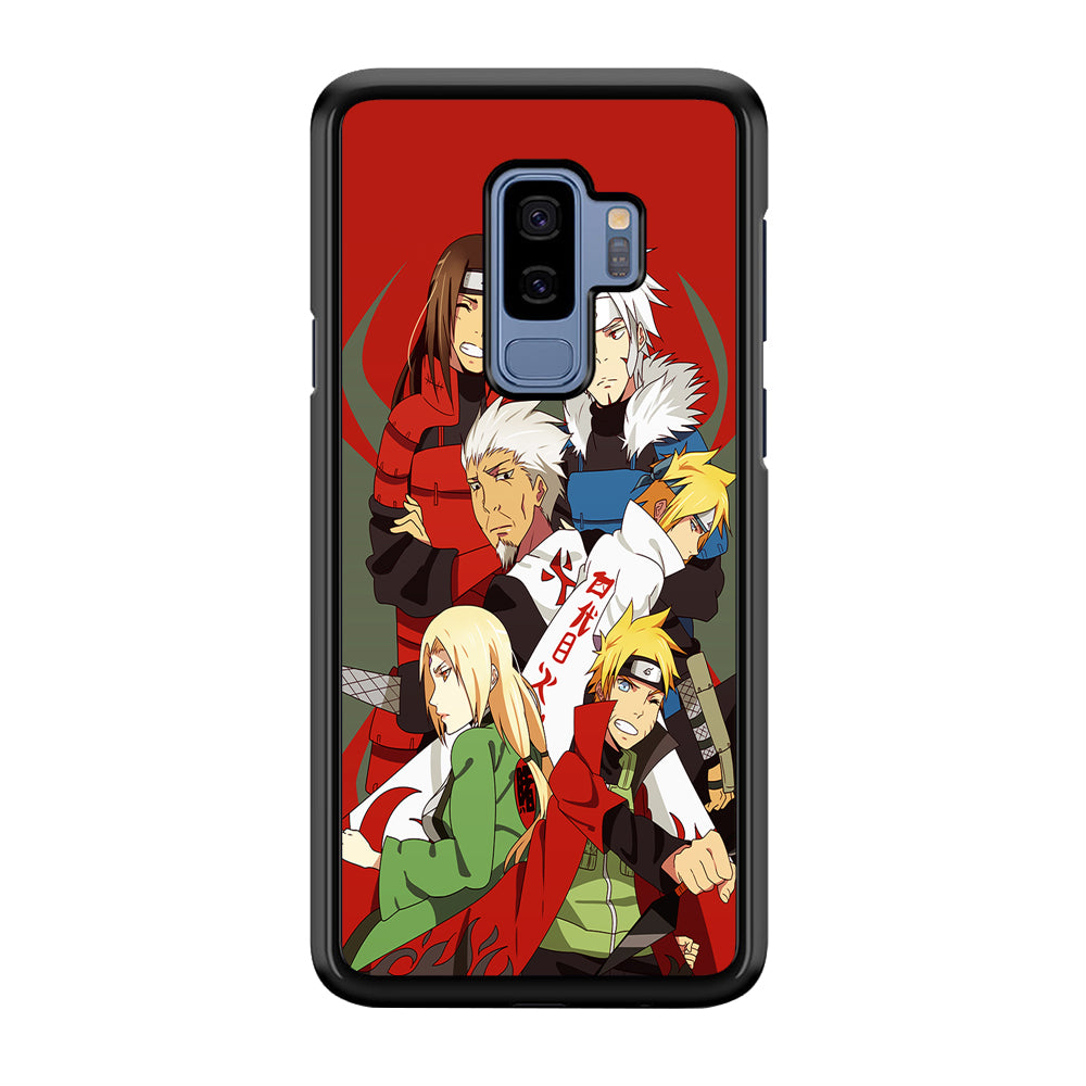 Naruto All Hokages Samsung Galaxy S9 Plus Case-Phone Case-Rubber Black (2D Case)-Altracase