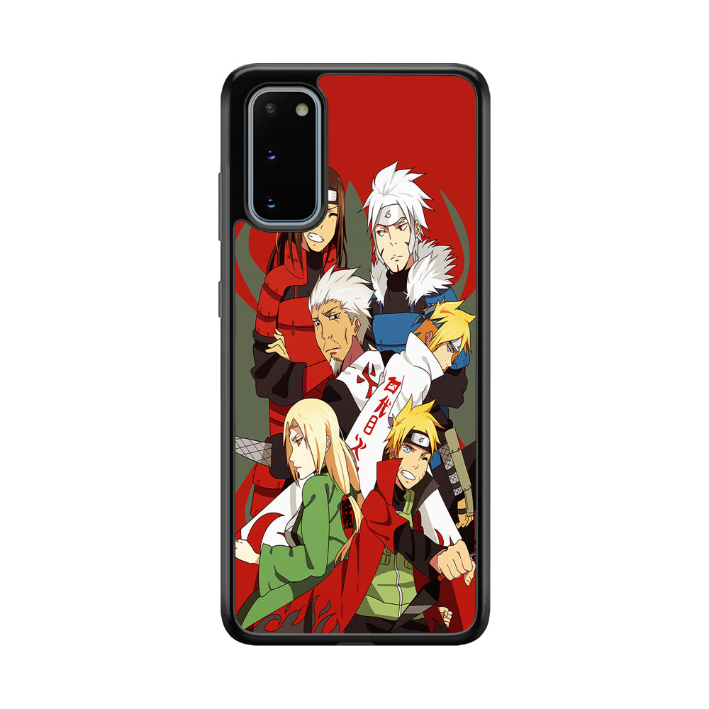 Naruto all hokages Samsung Galaxy S20 Case-Phone Case-Rubber Black (2D Case)-Altracase