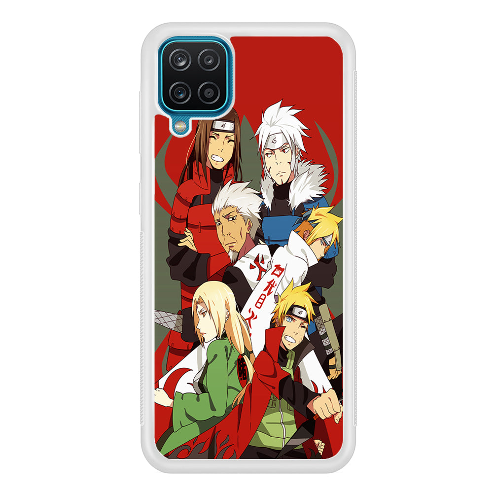 Naruto all hokages Samsung Galaxy A12 Case-Phone Case-Rubber White (2D Case)-Altracase