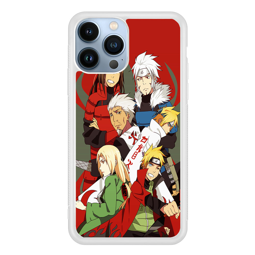 Naruto all hokages iPhone 15 Pro Max Case-Phone Case-Rubber White (2D Case)-Altracase