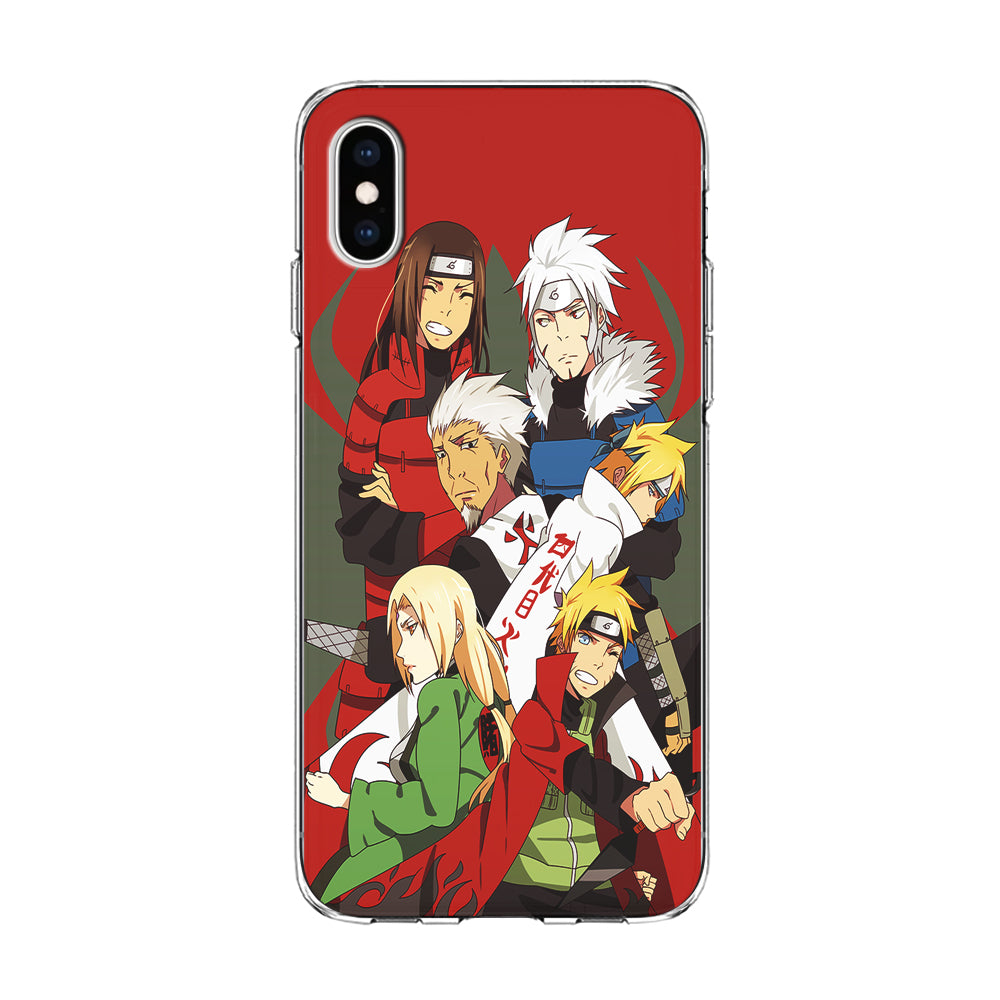 Naruto all hokages iPhone Xs Case-Phone Case-Clear Soft Case-Altracase