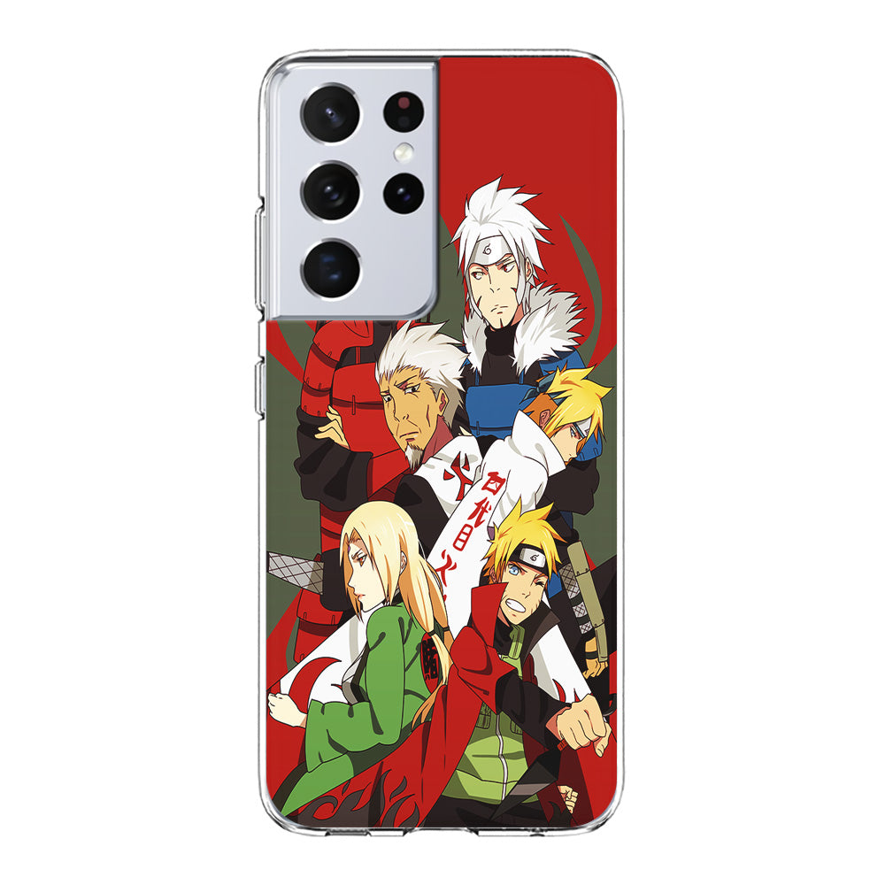 Naruto all hokages Samsung Galaxy S21 Ultra Case-Phone Case-Clear Soft Case-Altracase