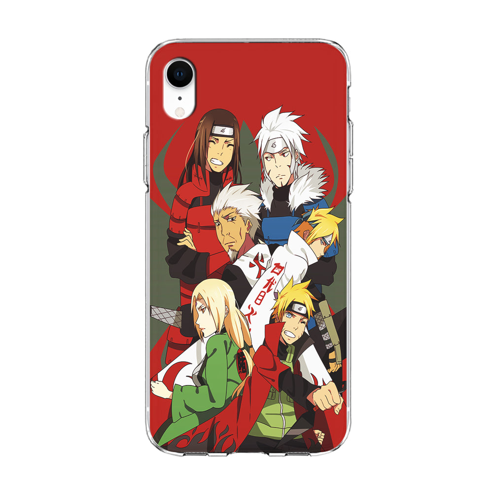 Naruto all hokages iPhone XR Case-Phone Case-Clear Soft Case-Altracase