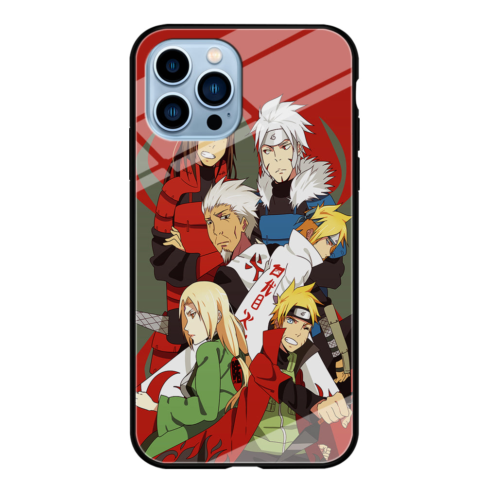 Naruto all hokages iPhone 15 Pro Max Case-Phone Case-Tempered Glass Case-Altracase