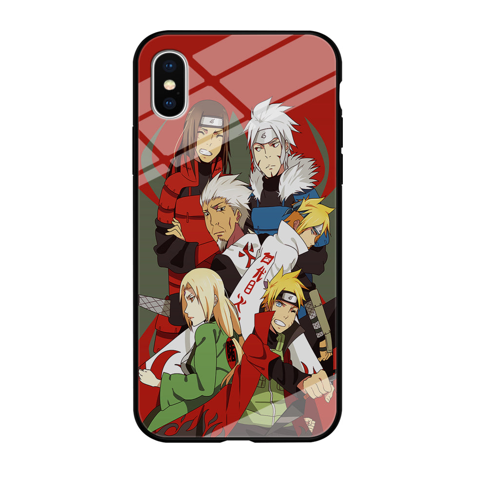 Naruto all hokages iPhone Xs Case-Phone Case-Tempered Glass Case-Altracase