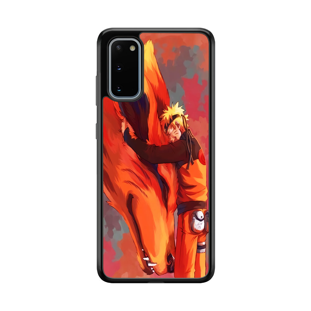 Naruto and Kurama Samsung Galaxy S20 Case-Phone Case-Rubber Black (2D Case)-Altracase