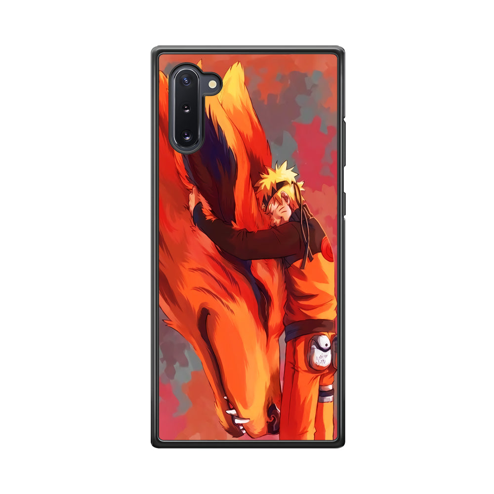 Naruto and Kurama Samsung Galaxy Note 10 Case-Phone Case-Rubber Black (2D Case)-Altracase