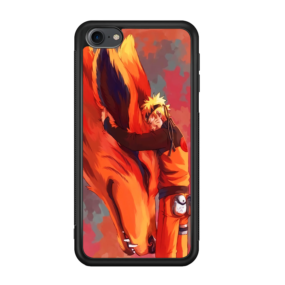 Naruto and Kurama iPod Touch 6 Case-Phone Case-Rubber White (2D Case)-Altracase