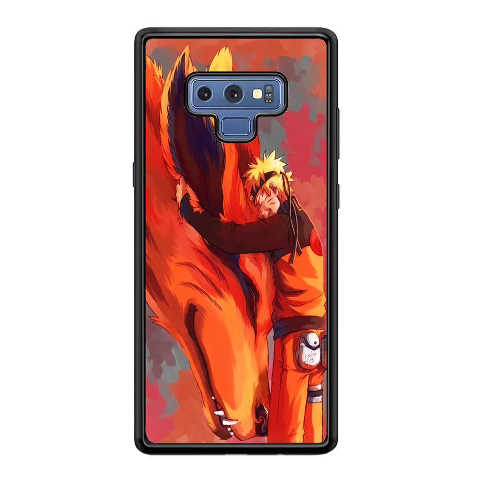 Naruto and Kurama Samsung Galaxy Note 9 Case-Phone Case-Rubber Black (2D Case)-Altracase