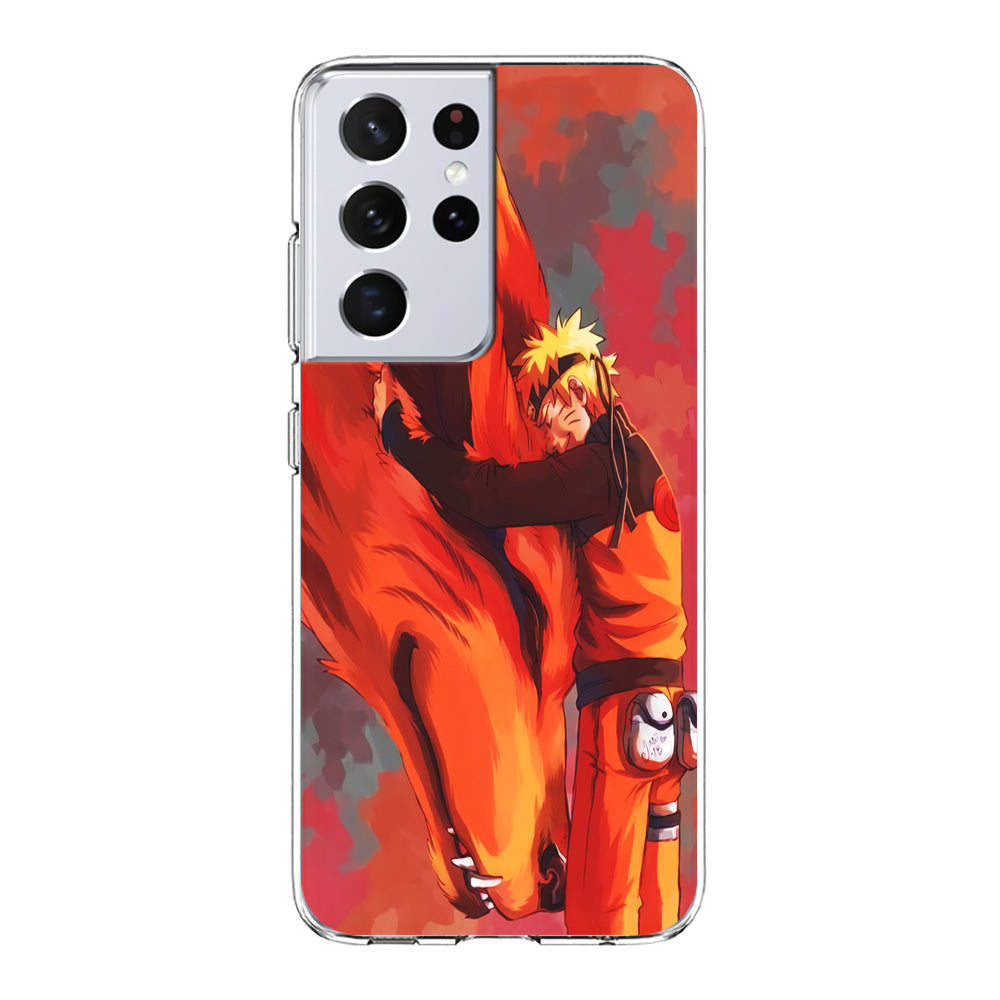Naruto and Kurama Samsung Galaxy S21 Ultra Case-Phone Case-Clear Soft Case-Altracase