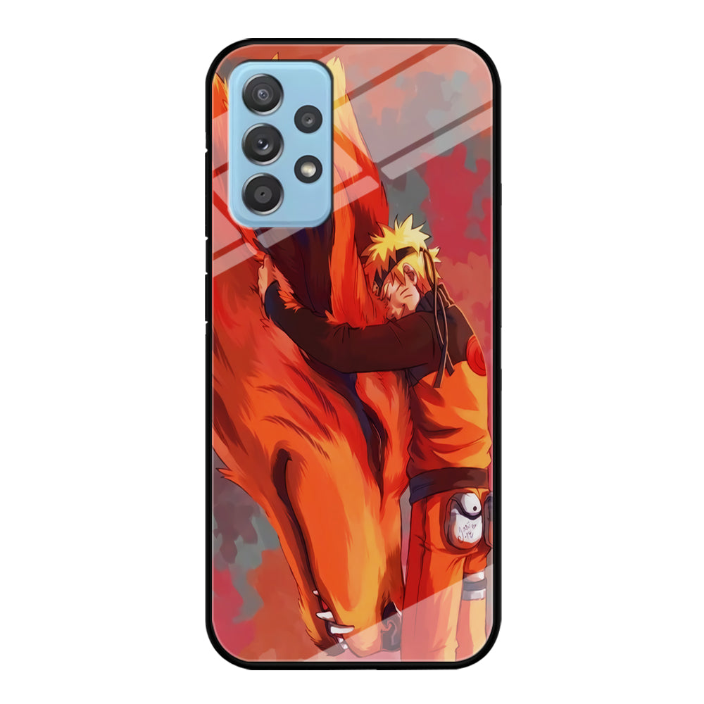Naruto and Kurama Samsung Galaxy A72 Case-Phone Case-Tempered Glass Case-Altracase