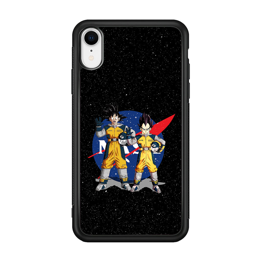 Nasa Goku and Vegeta iPhone XR Case-Mobile Phone Case-Rubber Black (2D Case)-Altracase