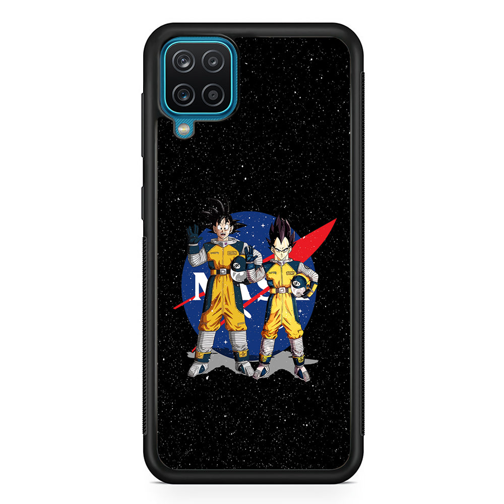 Nasa Goku and Vegeta Samsung Galaxy A12 Case-Mobile Phone Case-Rubber Black (2D Case)-Altracase