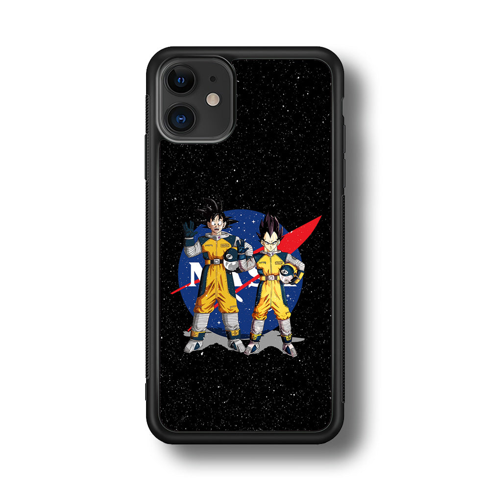 Nasa Goku and Vegeta iPhone 11 Case-Mobile Phone Case-Rubber Black (2D Case)-Altracase