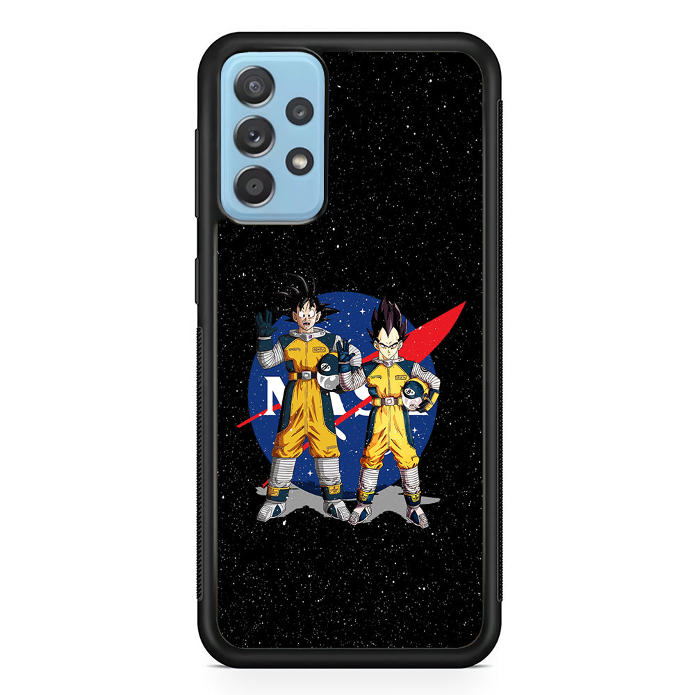 Nasa Goku and Vegeta Samsung Galaxy A52 Case-Mobile Phone Case-Rubber Black (2D Case)-Altracase