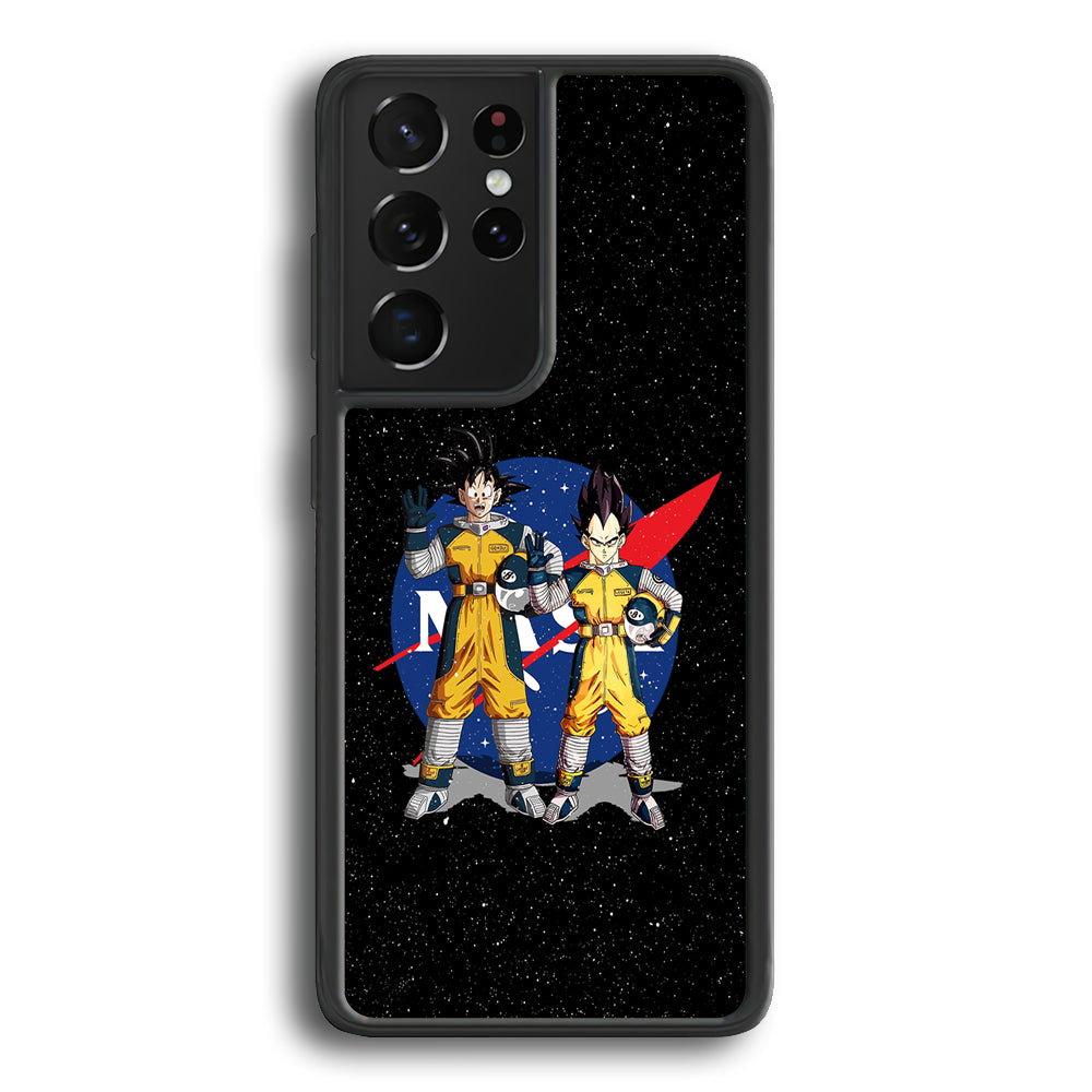 Nasa Goku and Vegeta Samsung Galaxy S24 Ultra Case-Mobile Phone Case-Rubber Black (2D Case)-Altracase