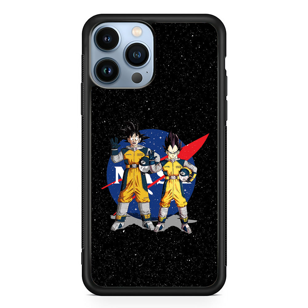 Nasa Goku and Vegeta iPhone 14 Pro Case-Mobile Phone Case-Rubber Black (2D Case)-Altracase
