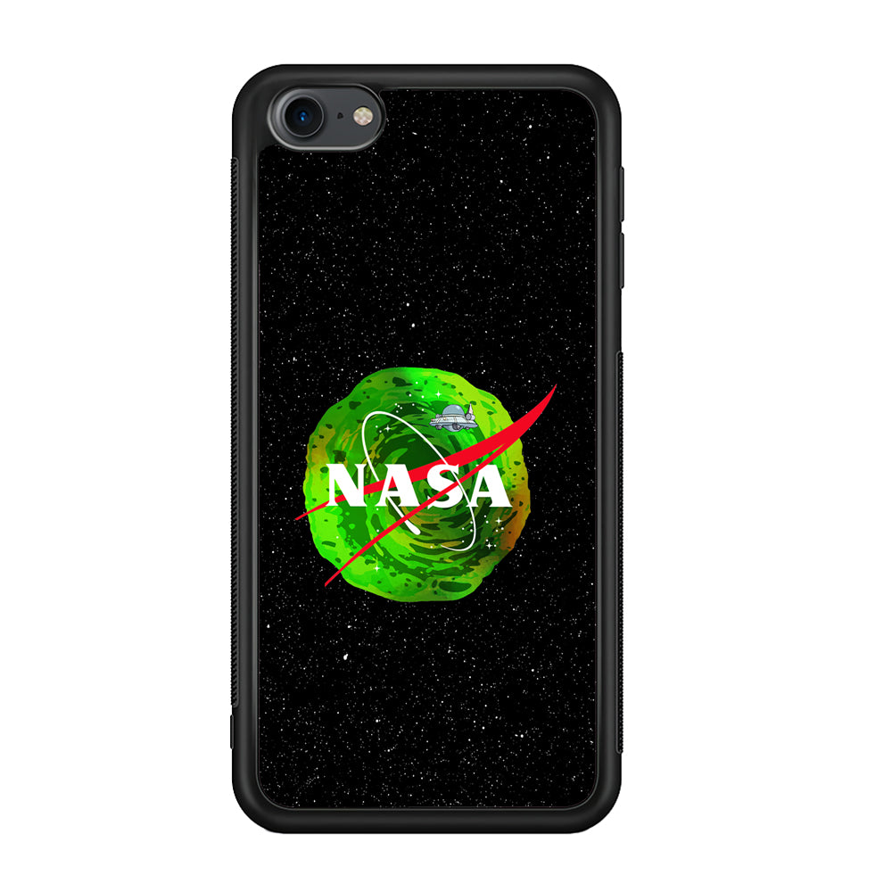 Nasa Rick and Morty Portal iPod Touch 6 Case-Mobile Phone Case-Rubber Black (2D Case)-Altracase