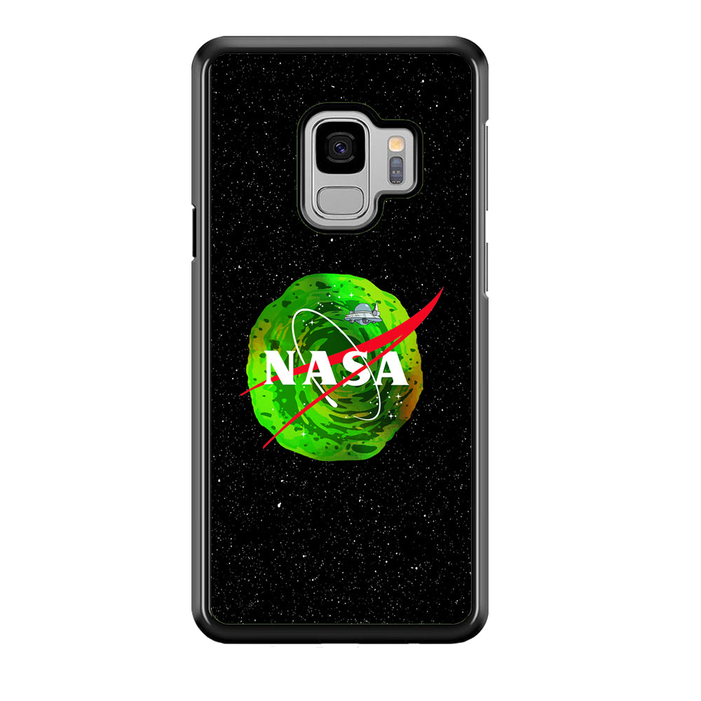 Nasa Rick and Morty Portal Samsung Galaxy S9 Case-Mobile Phone Case-Rubber Black (2D Case)-Altracase