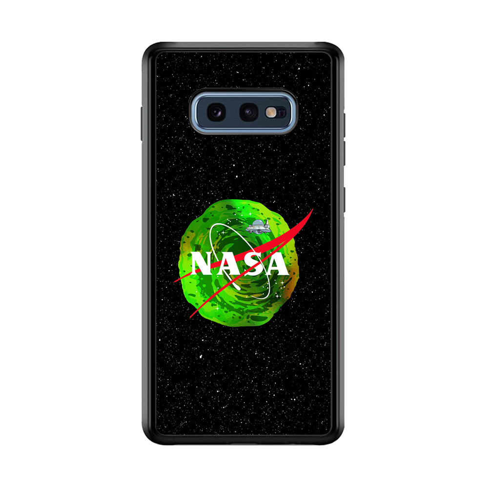 Nasa Rick and Morty Portal Samsung Galaxy S10E Case-Mobile Phone Case-Rubber Black (2D Case)-Altracase
