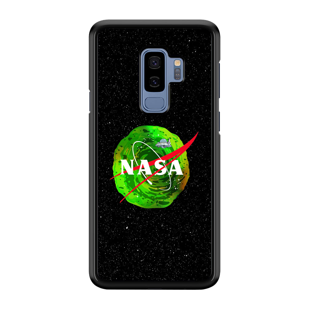 Nasa Rick and Morty Portal Samsung Galaxy S9 Plus Case-Mobile Phone Case-Rubber Black (2D Case)-Altracase