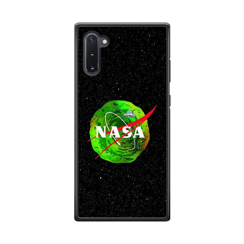 Nasa Rick and Morty Portal Samsung Galaxy Note 10 Case-Mobile Phone Case-Rubber Black (2D Case)-Altracase