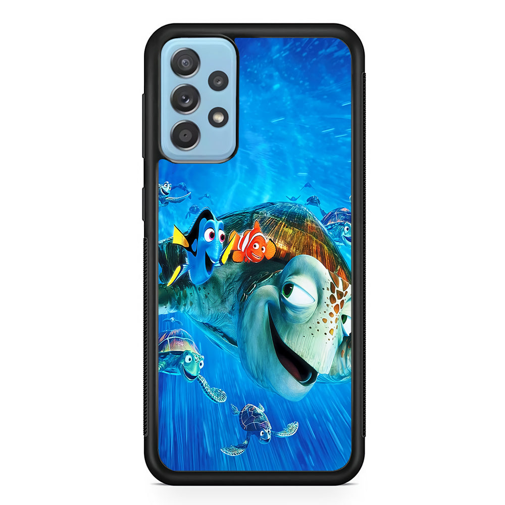 Nemo Dorry and Turtles Samsung Galaxy A72 Case-Phone Case-Rubber Black (2D Case)-Altracase
