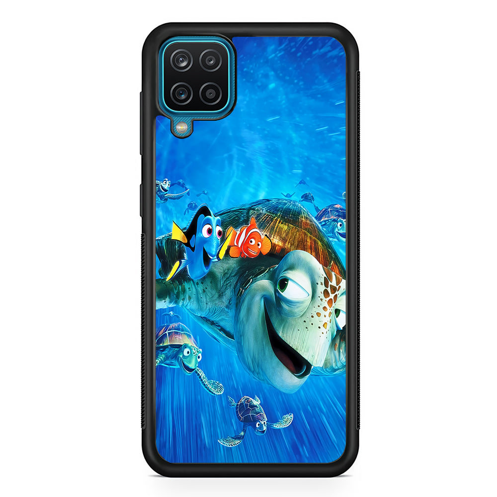 Nemo Dorry and Turtles Samsung Galaxy A12 Case-Phone Case-Rubber Black (2D Case)-Altracase