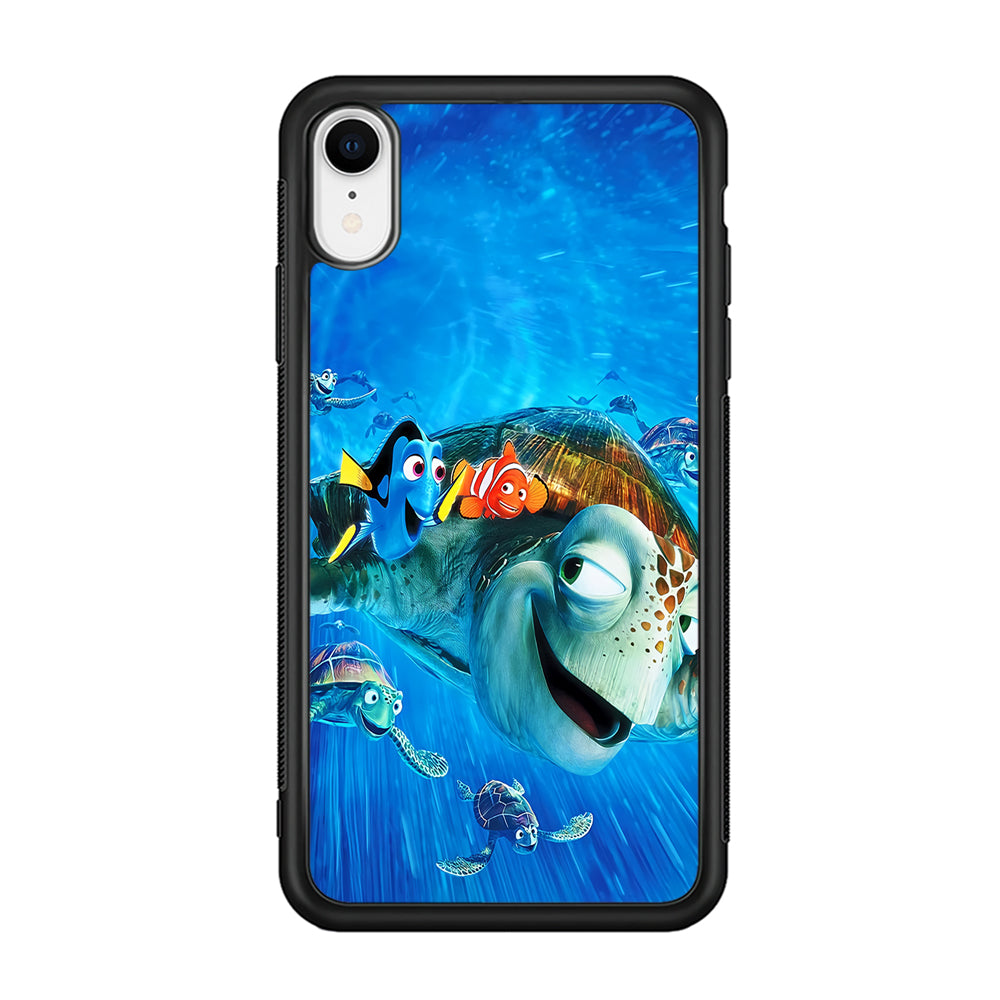 Nemo Dorry and Turtles iPhone XR Case-Phone Case-Rubber Black (2D Case)-Altracase