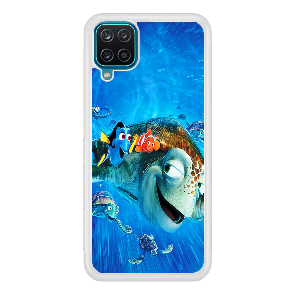 Nemo Dorry and Turtles Samsung Galaxy A12 Case-Phone Case-Rubber White (2D Case)-Altracase