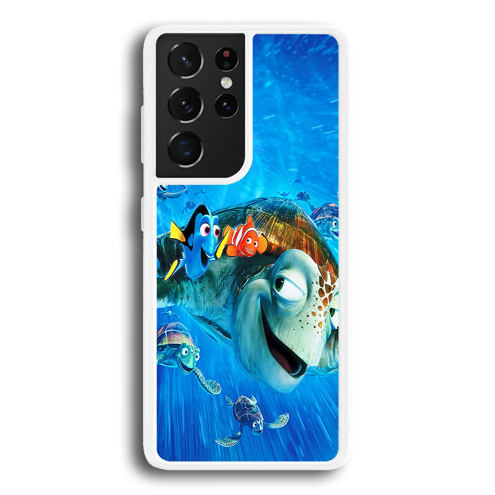 Nemo Dorry and Turtles Samsung Galaxy S24 Ultra Case-Phone Case-Rubber White (2D Case)-Altracase