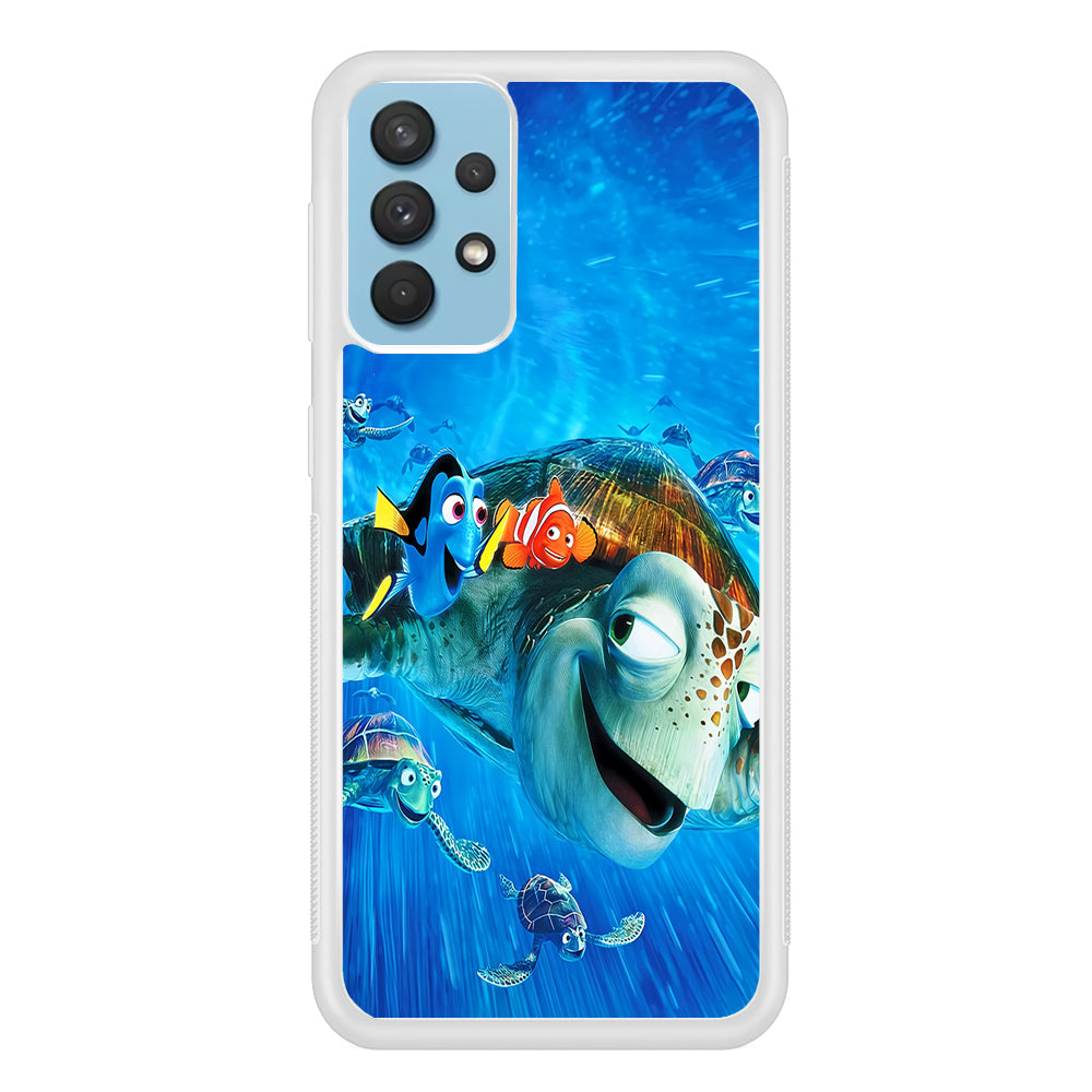 Nemo Dorry and Turtles Samsung Galaxy A32 Case-Phone Case-Rubber White (2D Case)-Altracase