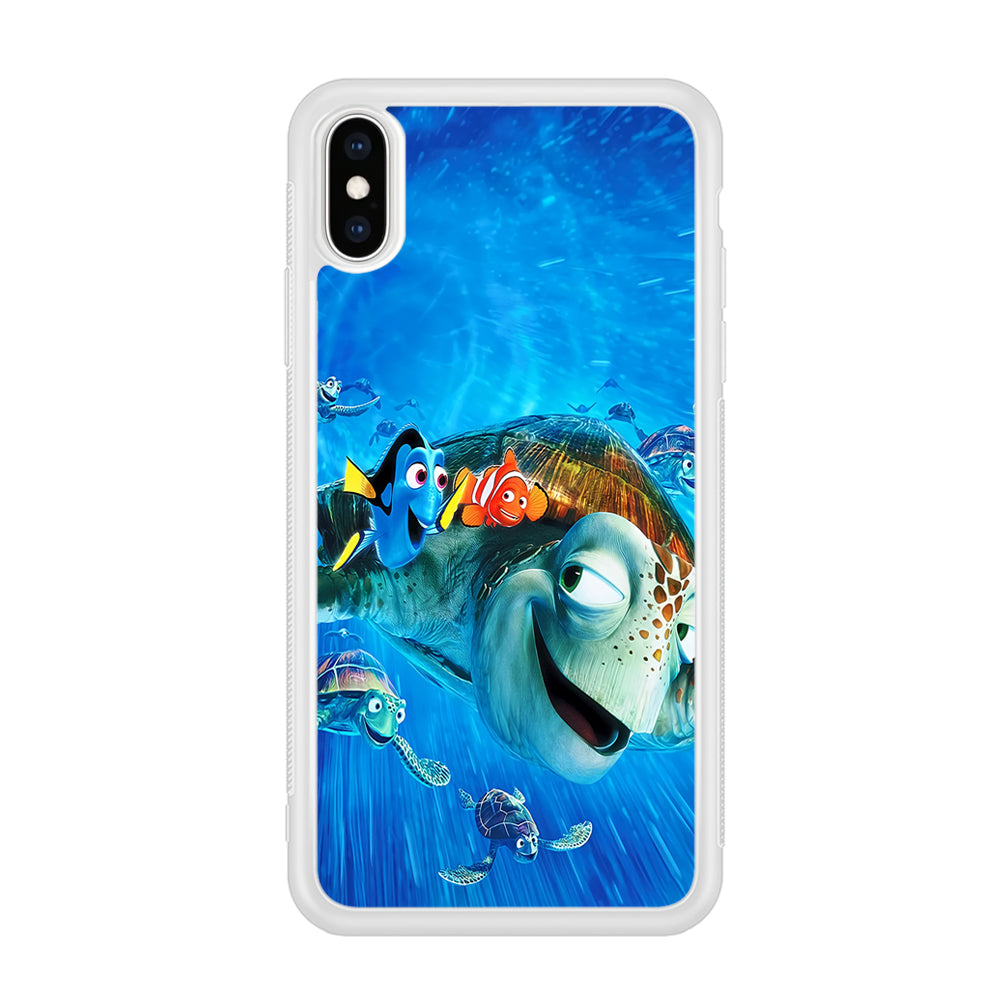 Nemo Dorry and Turtles iPhone Xs Case-Phone Case-Rubber White (2D Case)-Altracase