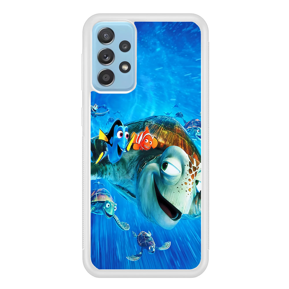 Nemo Dorry and Turtles Samsung Galaxy A72 Case-Phone Case-Rubber White (2D Case)-Altracase