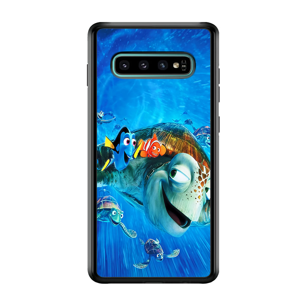 Nemo Dorry and Turtles Samsung Galaxy S10 Plus Case-Phone Case-Rubber Black (2D Case)-Altracase