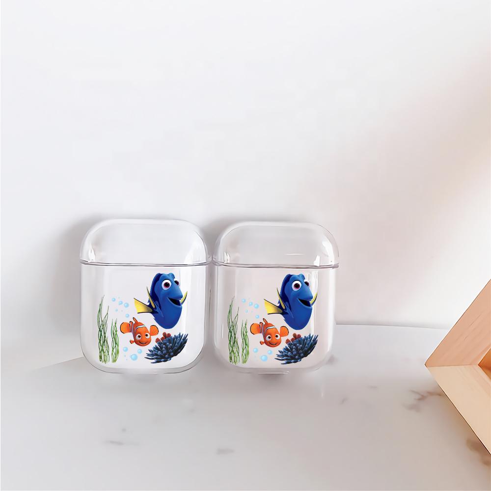 Nemo and Dory Hard Plastic Protective Clear Case Cover For Apple Airpods-AirPod Case-Altracase