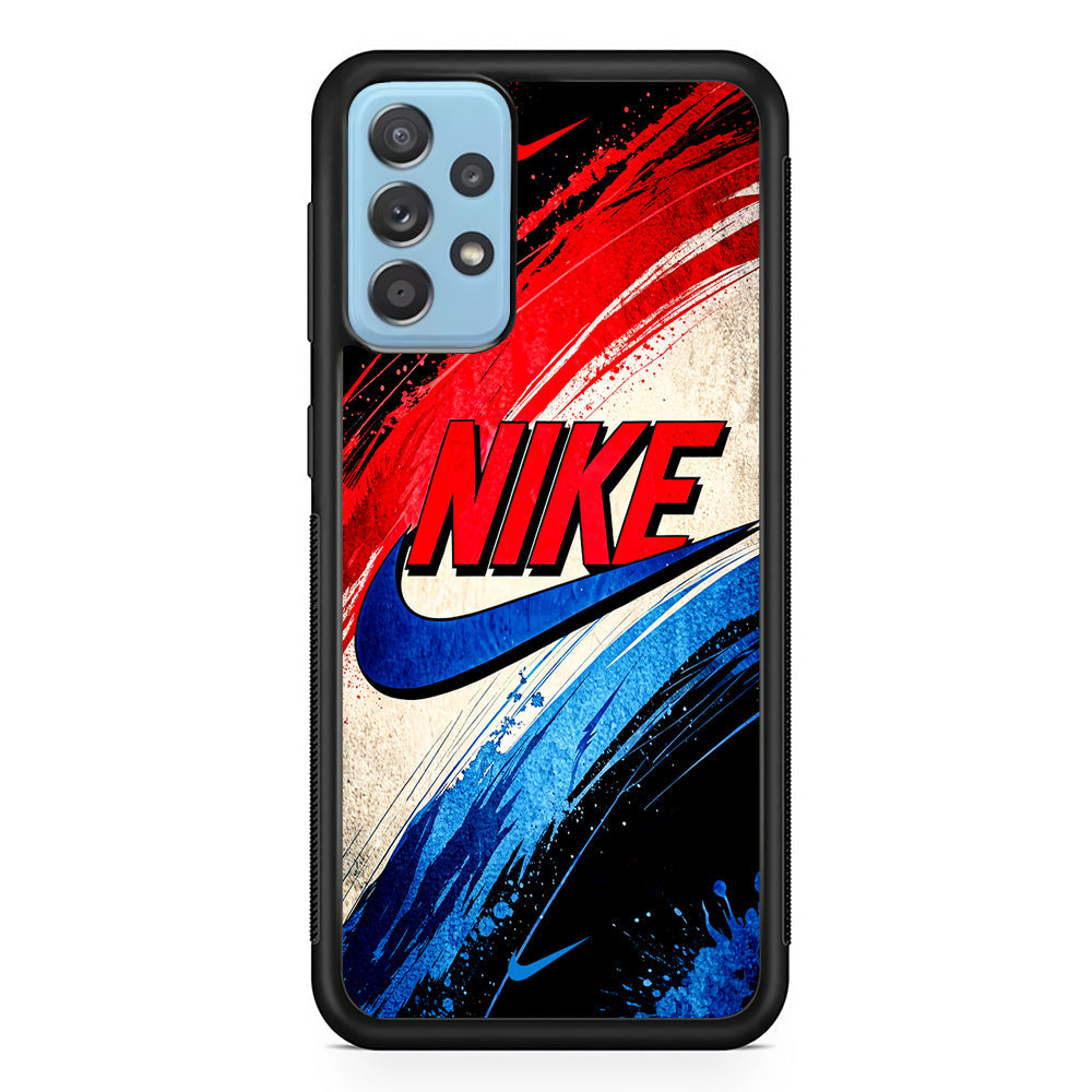 Nike Artistic Colorful Splash Samsung Galaxy A72 Case-Mobile Phone Case-Rubber Black (2D Case)-Altracase