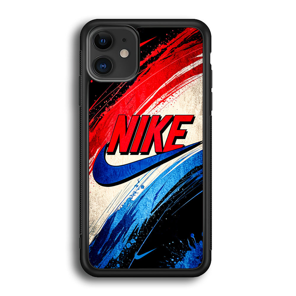 Nike Artistic Colorful Splash iPhone 11 Case-Mobile Phone Case-Rubber Black (2D Case)-Altracase