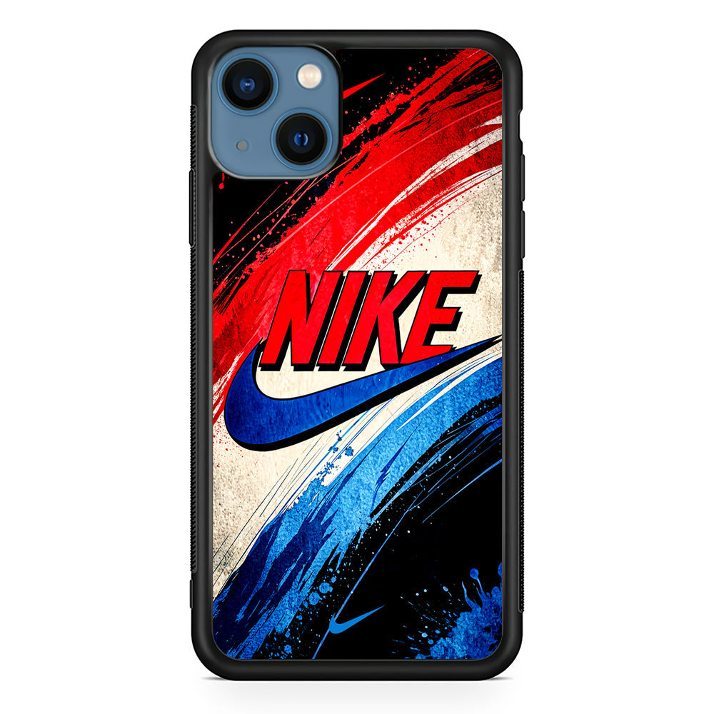 Nike Artistic Colorful Splash iPhone 13 Case-Mobile Phone Case-Rubber Black (2D Case)-Altracase