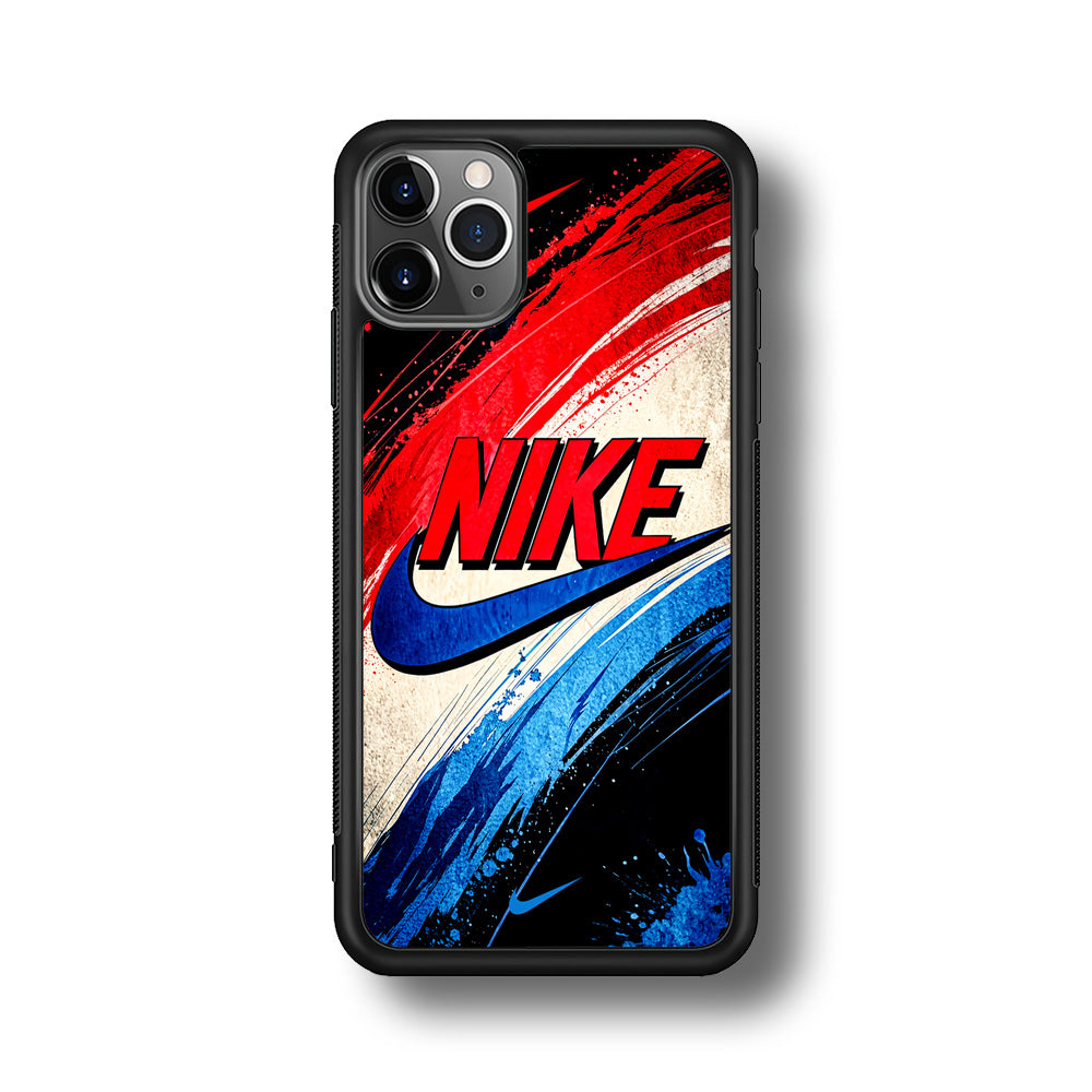 Nike Artistic Colorful Splash iPhone 11 Pro Max Case-Mobile Phone Case-Rubber Black (2D Case)-Altracase