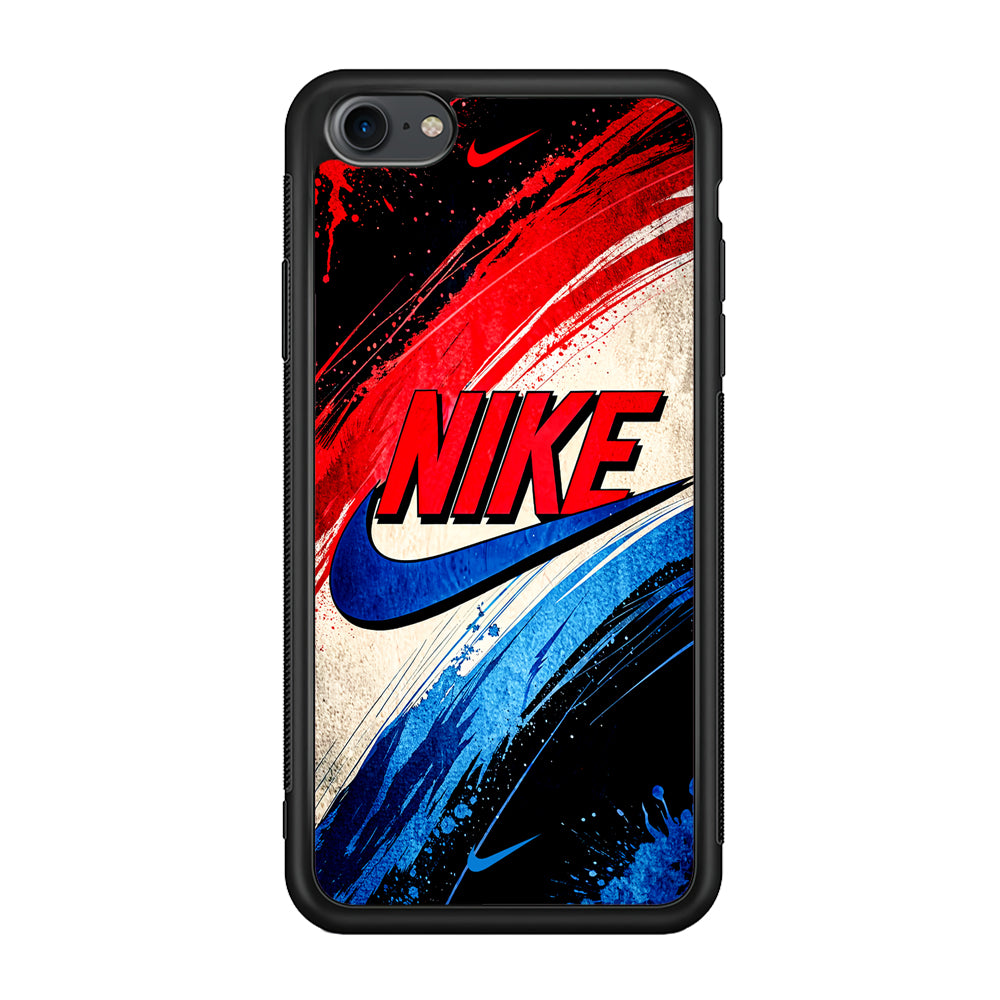 Nike Artistic Colorful Splash iPhone 8 Case-Mobile Phone Case-Rubber Black (2D Case)-Altracase