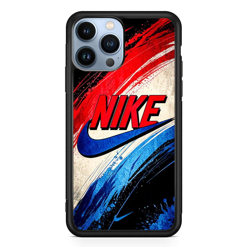 Nike Artistic Colorful Splash iPhone 14 Pro Case-Mobile Phone Case-Rubber Black (2D Case)-Altracase